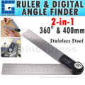 Digital 2in1 Angle Finder Meter Protractor Ruler 360° 400mm